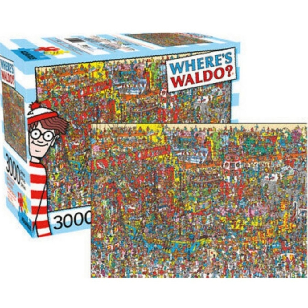 Where's Waldo? 3000 Piece Jigsaw Puzzle by Aquarius 32"x45" NEW